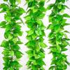 Vime Rattan Folha de Uva Vinha Artificial com Hera Verde Decoração de Teto