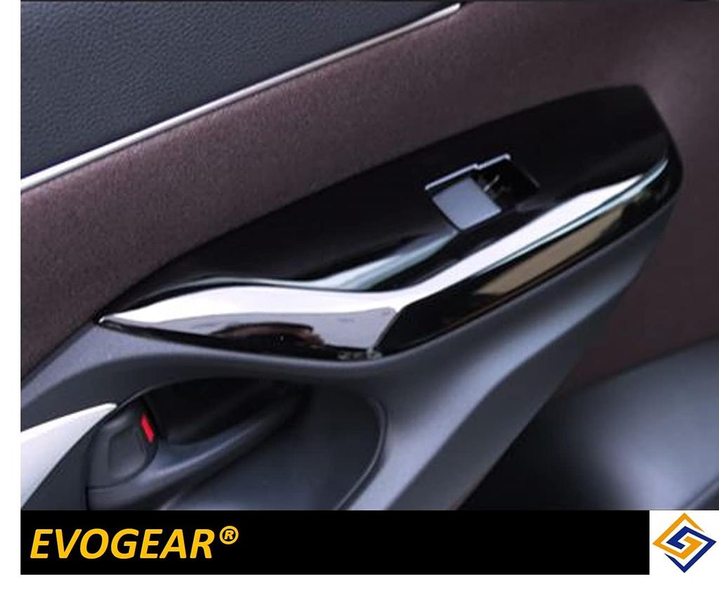 EVOGEAR Window Switch Cover Panel for Toyota Yaris Cross Compatible/Replacement (Piano Black)