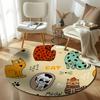 Free Shipping Playful Cat-Themed Round Rug for Cozy Spaces Round Carpet for Home Sofa Bedroom,gift