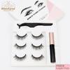 Abestyou Handmade Highest Quality Faux Mink Magnetic Eyelashes with 5 Magnets Light & Strong Magnetic Reusable