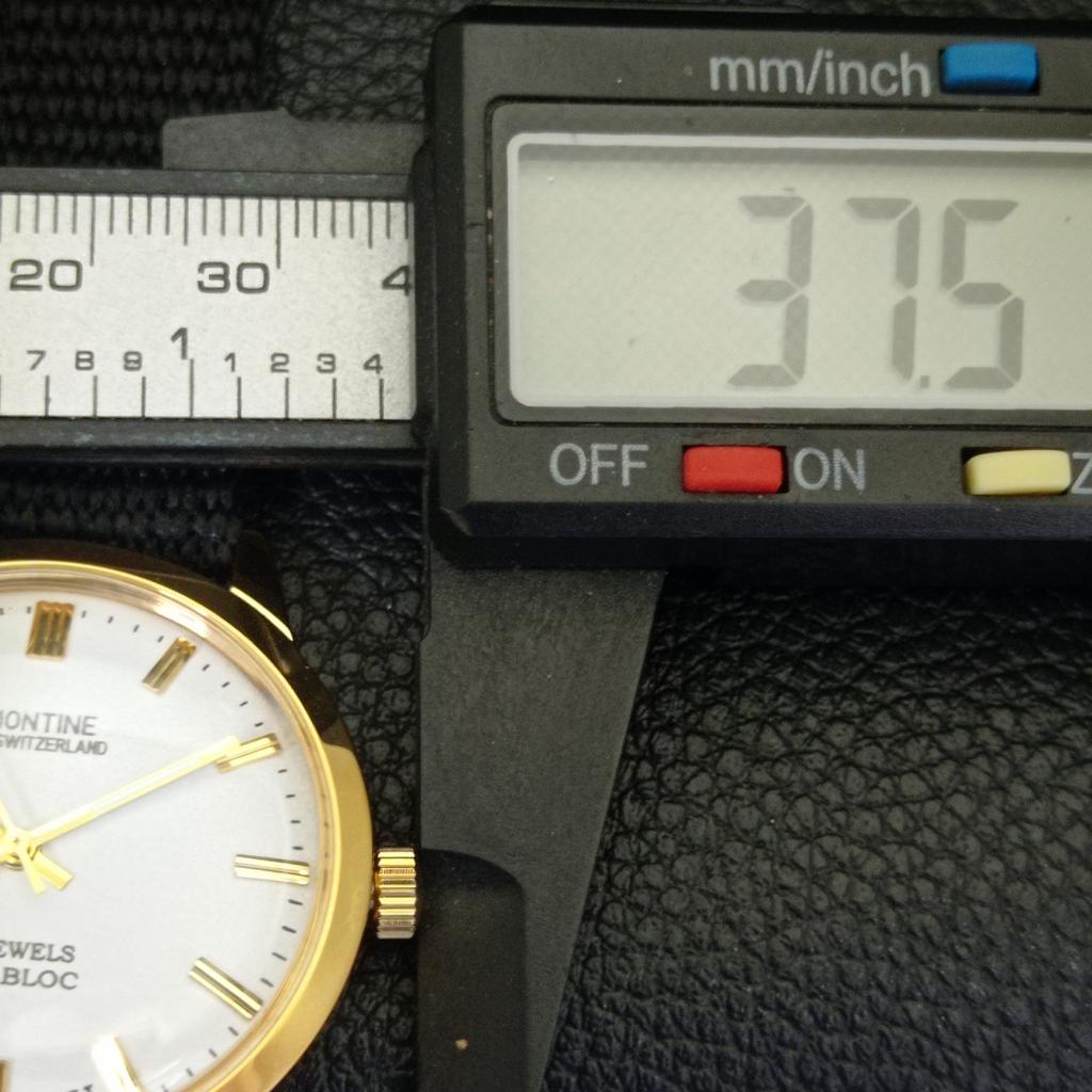 REFURBISHED GENTS MONTINE 17 JEWELS WINDING SWISS GOLD PLATED WATCH A285406-12 Montine-a285406-3