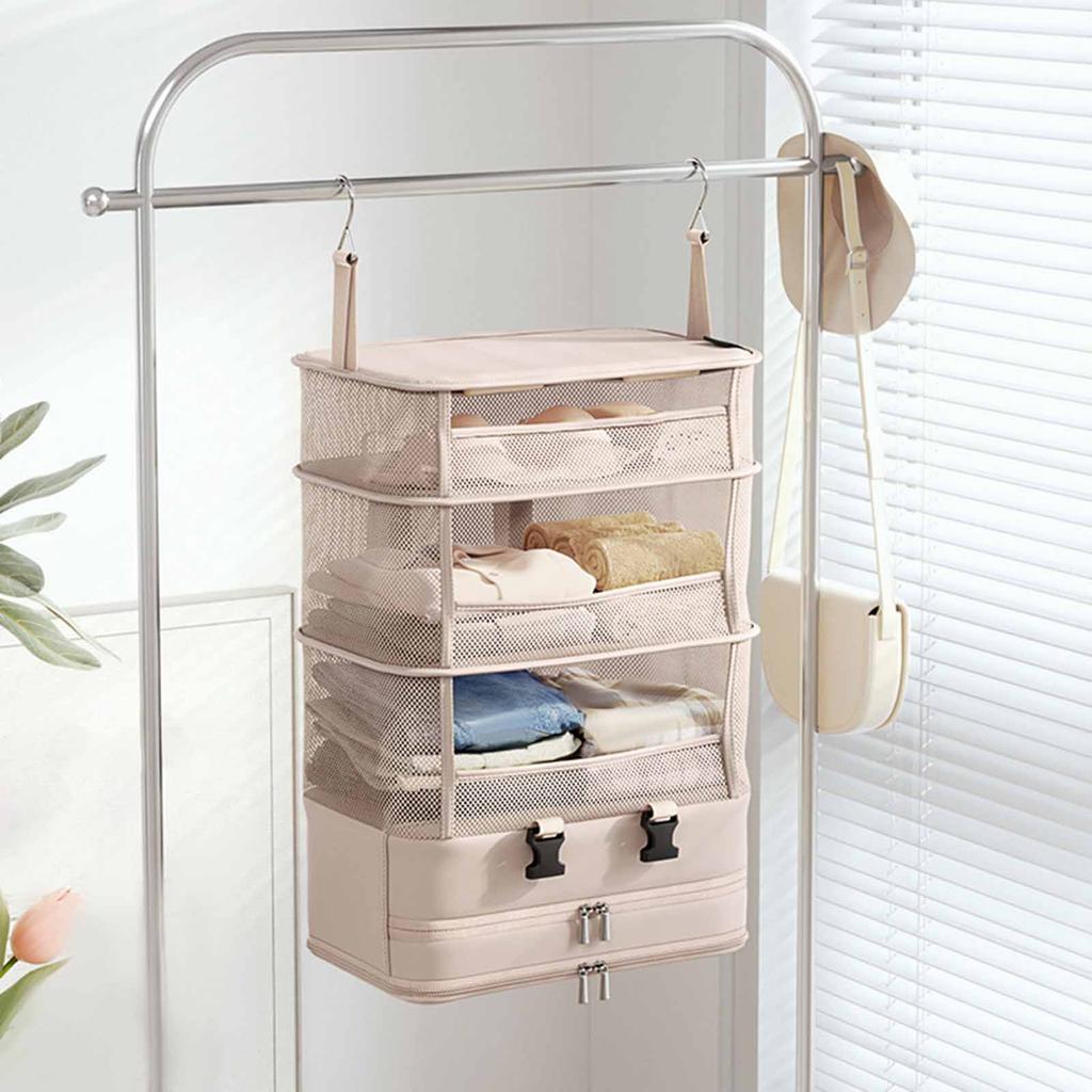 Hanging Travel Shelves Bag Travel Pouch for Household Hotel Bedroom Portable Hanging Travel Shelves Bag Packing Cube