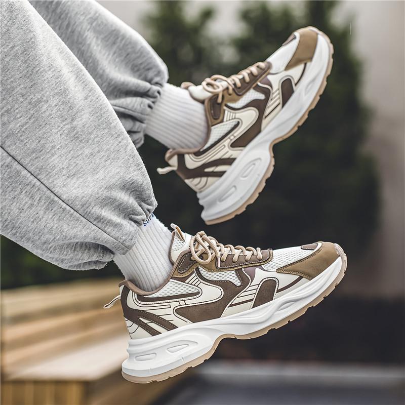 Chunky Sneakers Summer New Breathable Lightweight Casual Men'S Outdoor Anti Slip Running Shoes Fashion Student Speed Sports Shoe