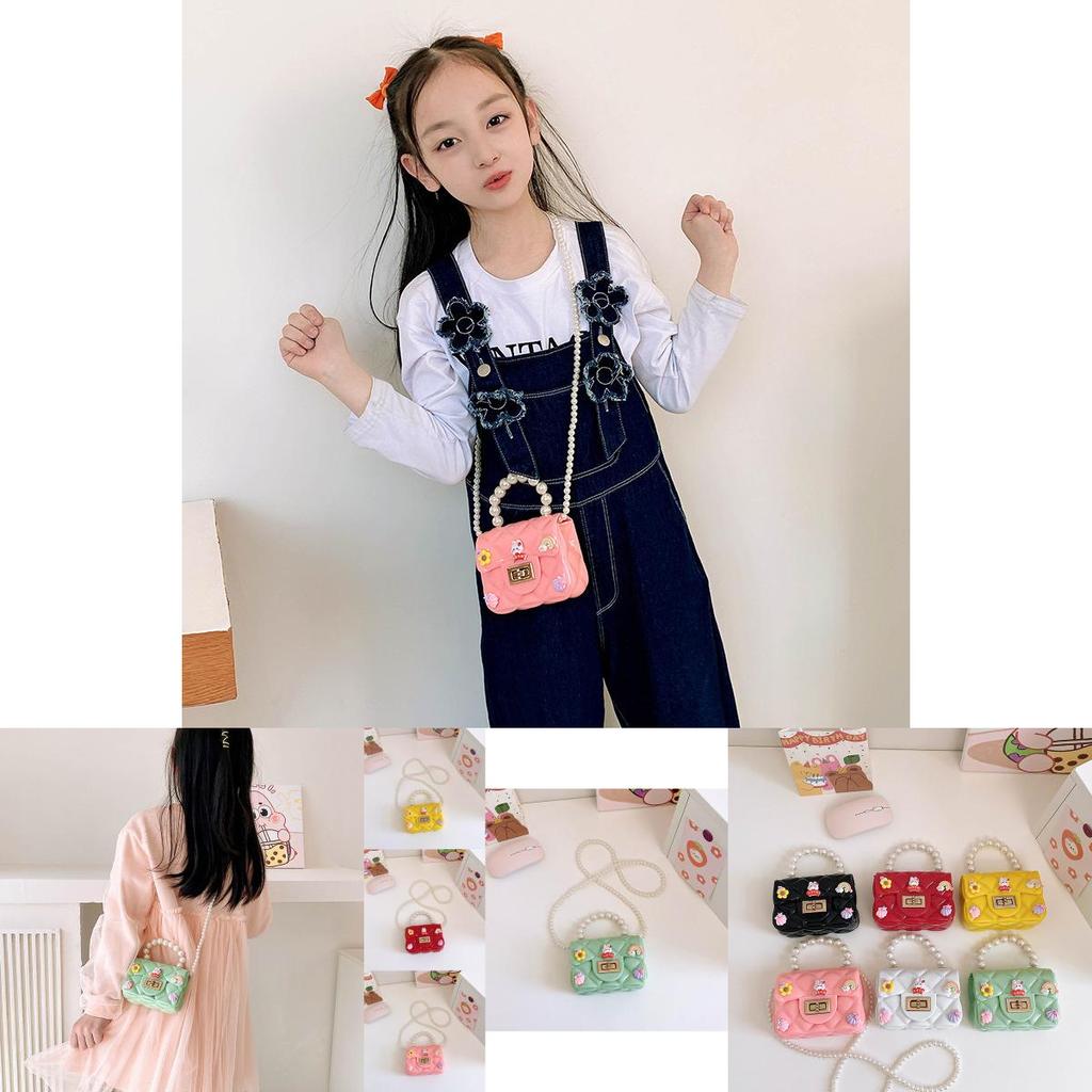 Stylish Mini Shoulder Bag For Girls With Cute Pearl Design And Versatile Colors