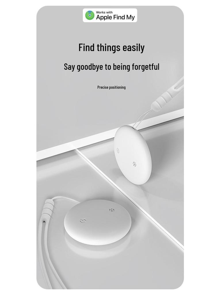 Round Bluetooth GPS Tracker for Keys, Wallets, Children, and Elderly - Anti-loss Device & Remote Finder