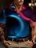 Polo rayé tendance à manches courtes, essentiel de la mode décontractée pour homme