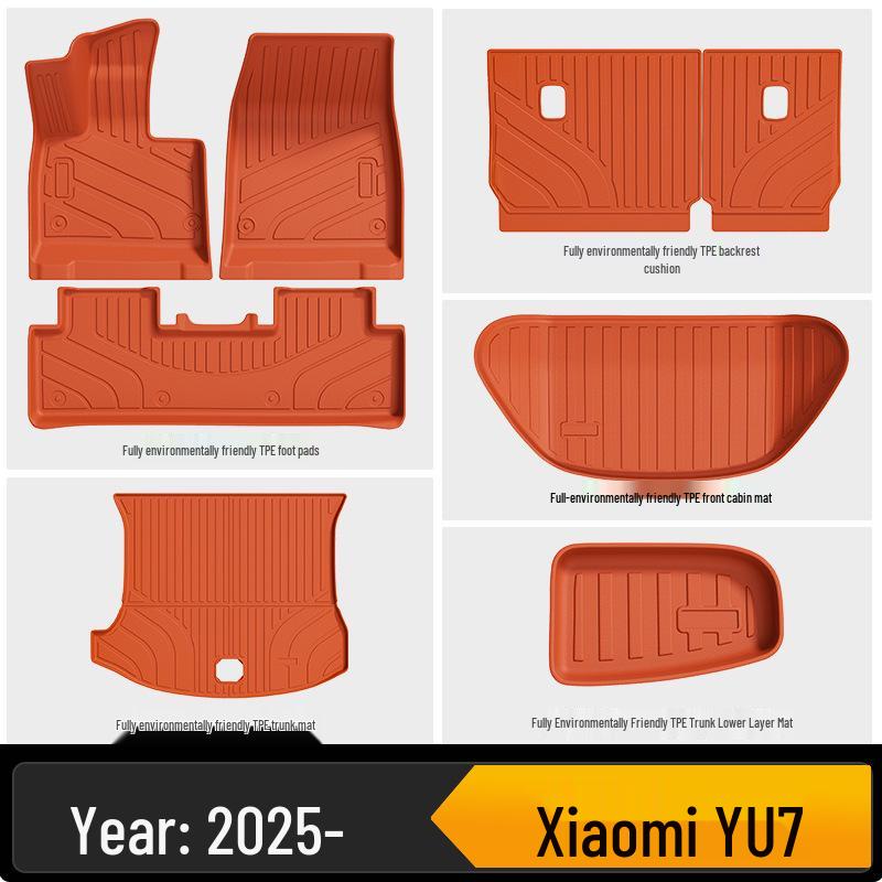 TPE Floor Mats for Xiaomi YU7 - Eco-friendly, Odorless, Color-Matching Interior.
