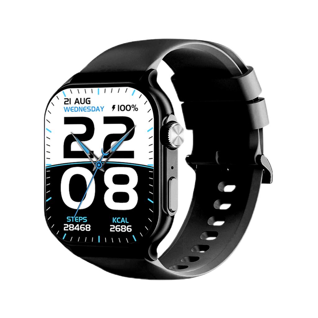 Smart Watches 1.96 Inch High Definition Display BT 5.4 Calling Fitness Tracker with 50 Sports Modes Black