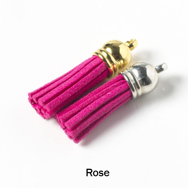 20Pcs/Lot 35mm Leather Tassel for Keychain Straps Jewelry Fiber Fringe Suede Tassel DIY Key Chain Pendants Jewelry Accessories