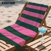 Retro Pink & Green Stripes Oversized Microfiber Beach Towel Sand Proof Quick Dry, Absorbent for Swimming Pool Travel Camping