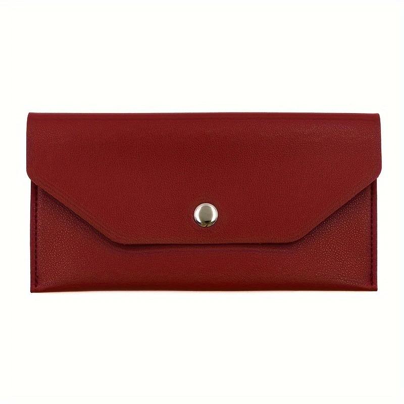 Leather Wallet Folder Card Holder Unisex Ultra Slim Durable Pu Organiser Waterproof Storage Pouch Cash Envelope Business