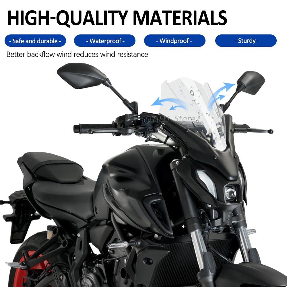 Motorcycle Accessories New Windscreen Windshield Deflectors For YAMAHA MT-07 MT07 MT 07 Mt07 2021-