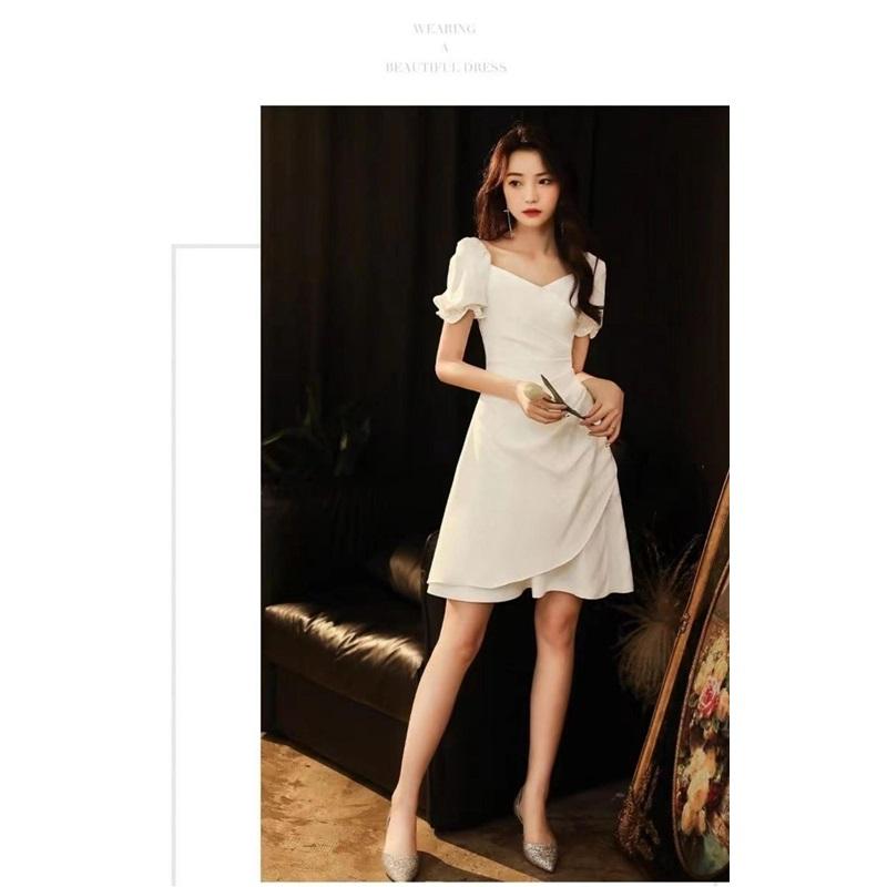 Sweetheart Neck Puff Sleeve Dress For Women Elegant Casual Party Mini Dresses