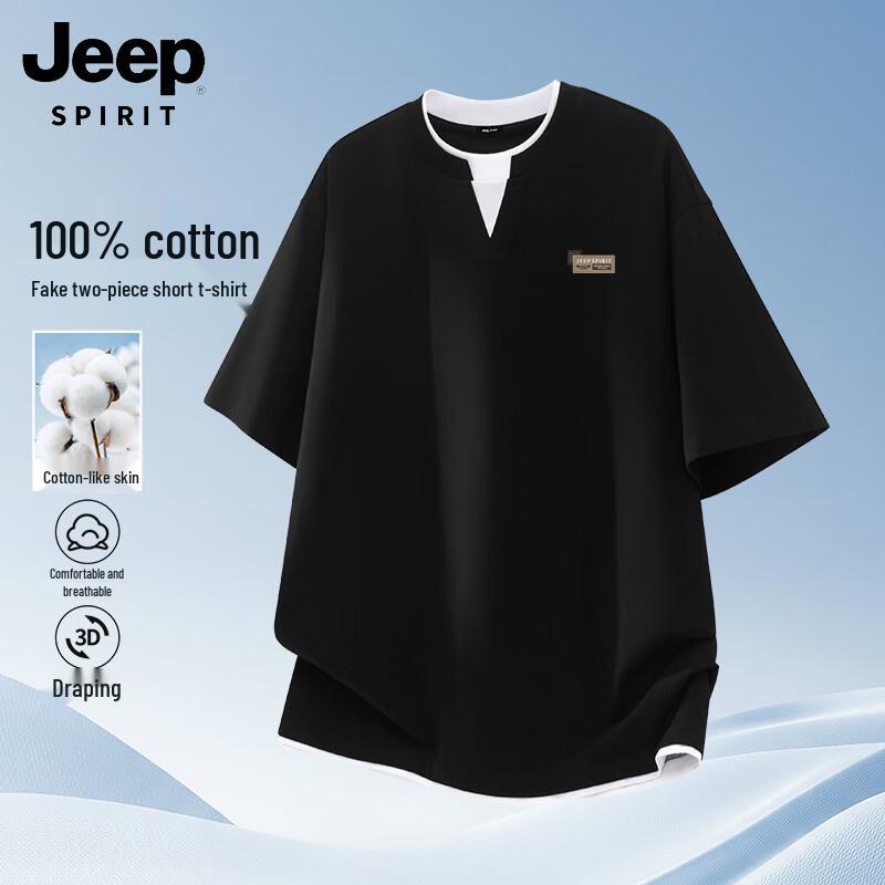 

JEEP SPIRIT Men s Color Block Short Sleeve T-Shirt XL
