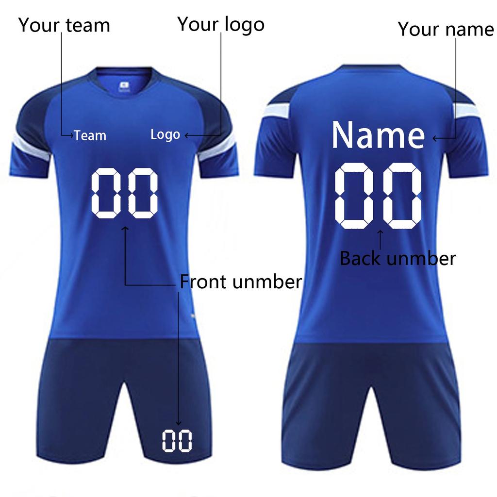 Men's Breathable Quick-Dry Soccer Jersey and Shorts Set Athletic Training Sportswear for Football Enthusiasts