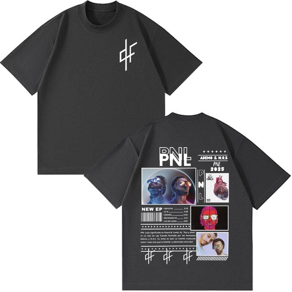 T-shirt Le Monde Chico Album PNL Rapper Francese Stampa Grafica T-shirt Uomo Donna Hip Hop Moda Manica Corta Gotico Punk T-shirt