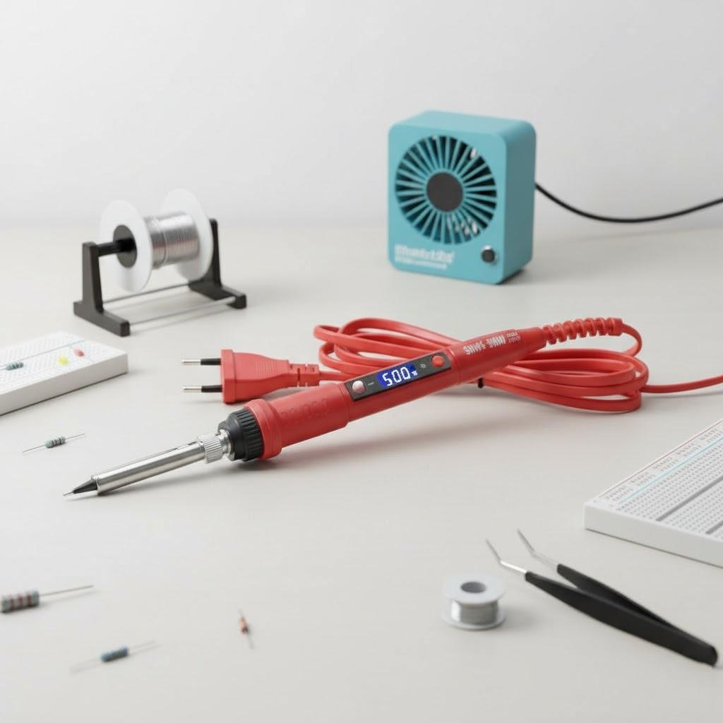 80W Adjustable Temperature Electric Soldering Iron LCD Display Repair Tool Welding Kit 110V 220V