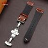 Vintage Oil Wax Leather Watch Band 18mm20mm 22mm Bracelet for Seiko Butterfly Buckle Stitching Cowhide Strap for Omega Watchband
