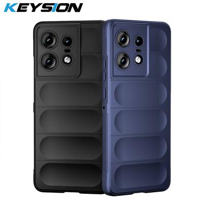 KEYSION Shockproof Case for Motorola Edge 50 Pro 5G G34 5G Anti-skid Soft Silicone Phone Back Cover for Motorola MOTO G34 5G