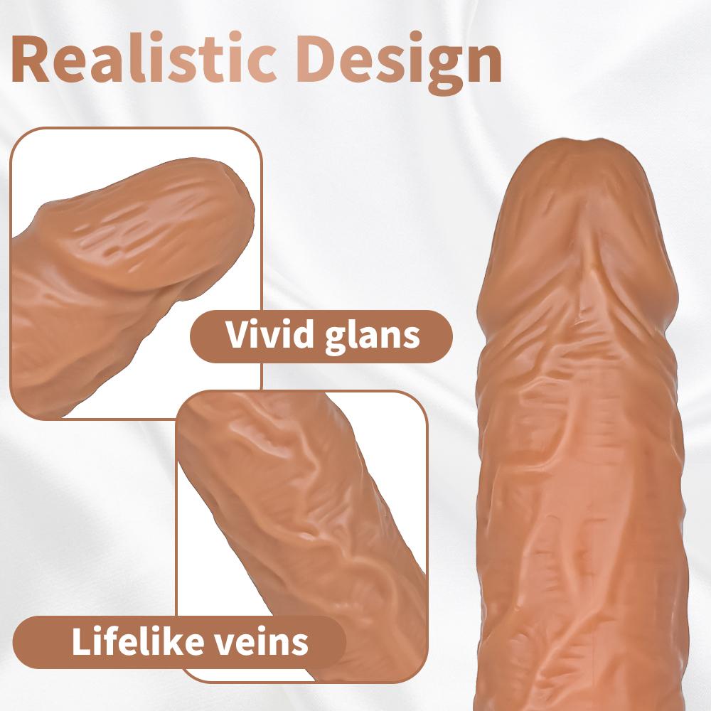 16/20CM Realistic Penis Sleeve Extender Reusable Dildos Condom Delay Ejaculation Dick Enlargement Sex Toys for Men