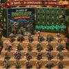 2D Flat Dinosaur Park Christmas Countdown Calendar with 24 Surprise Figures Christmas Advent Calendar for Halloween Christmas