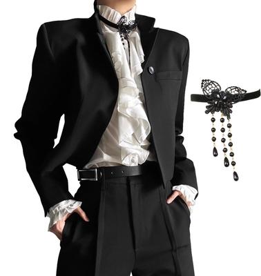 Qichenk Formal Butler Cosplay Combat Uniform Halloween Size Men's Costume, Costume, Set, Costume, Uniform, Unisex, wt-02-XL