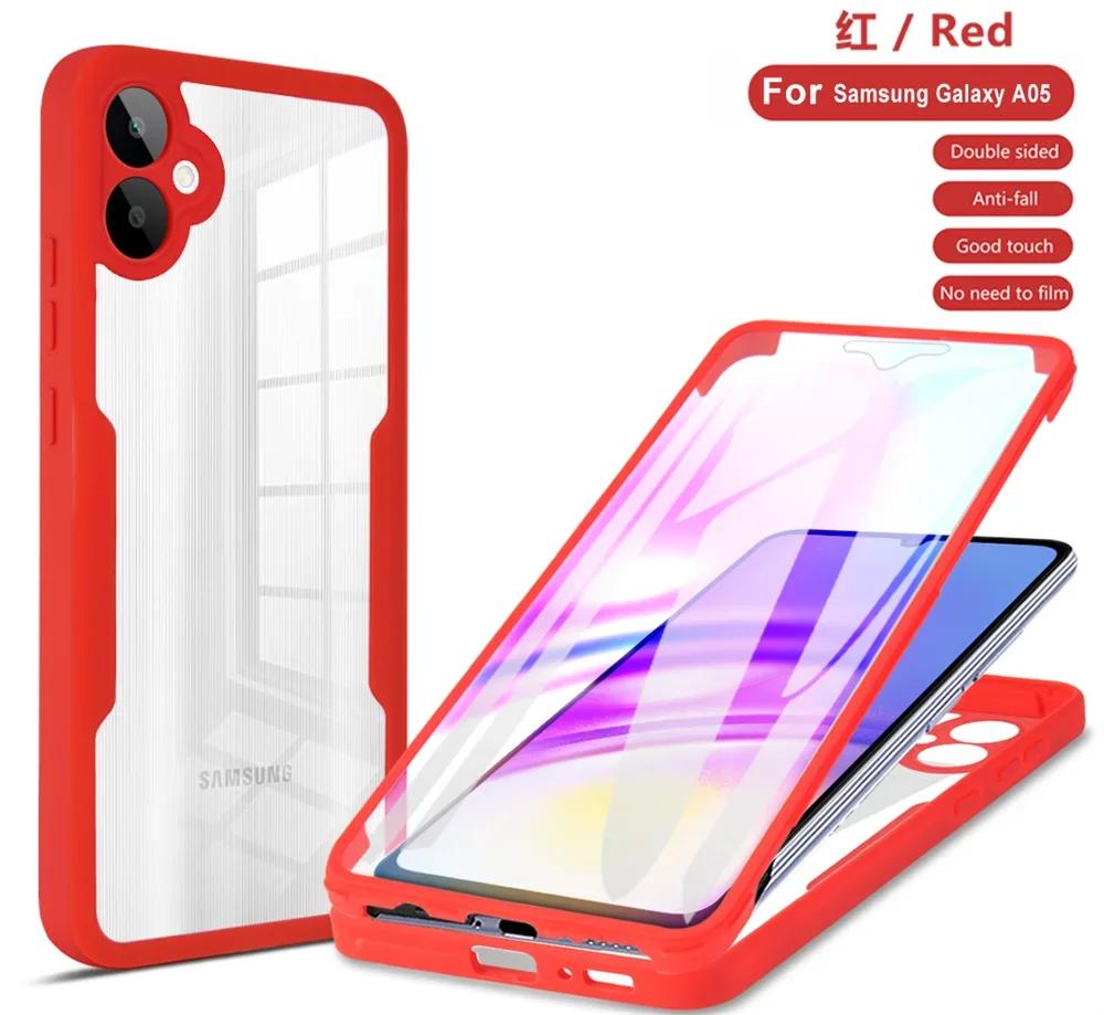 360 Full Body Double Case For Samsung S24 S23 Ultra S22 Plus S21 FE A55 A35 A25 A15 A05 A54 A34 A73 A53 A33 5G Shockproof Cover