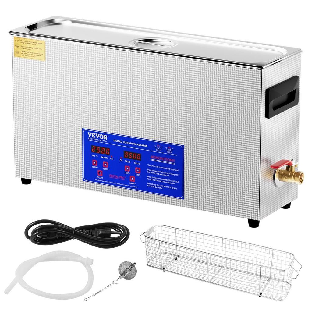 10L Ultrasonic Gun Cleaner 300W Ultra Sonic Cleaner Timer Heater Basket