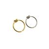 18K Gold Plated Infinity Knot Open Ring for Women, Adjustable Titanium Steel Plain Band