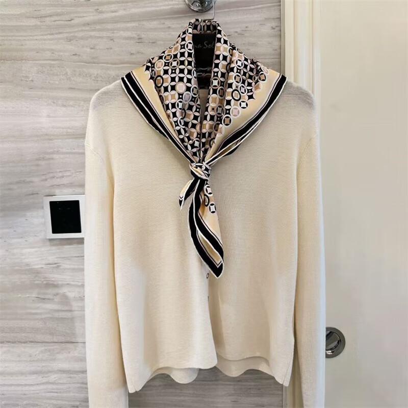 NINA SOLOR Art Aperture Twill Silk Scarf