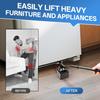 Furniture Lifter Tool Set – Save 80% Effort – Lifts Up To 400 Lbs – Heavy-Duty Steel Lever with 4 Plastic Base Pads, Ideal for Moving Sofas,