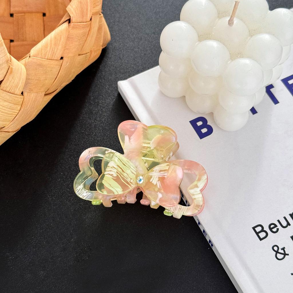 Premium France Heart Shaped Acetate Hair Claw Clip Stylish Fashion Accessory For Women