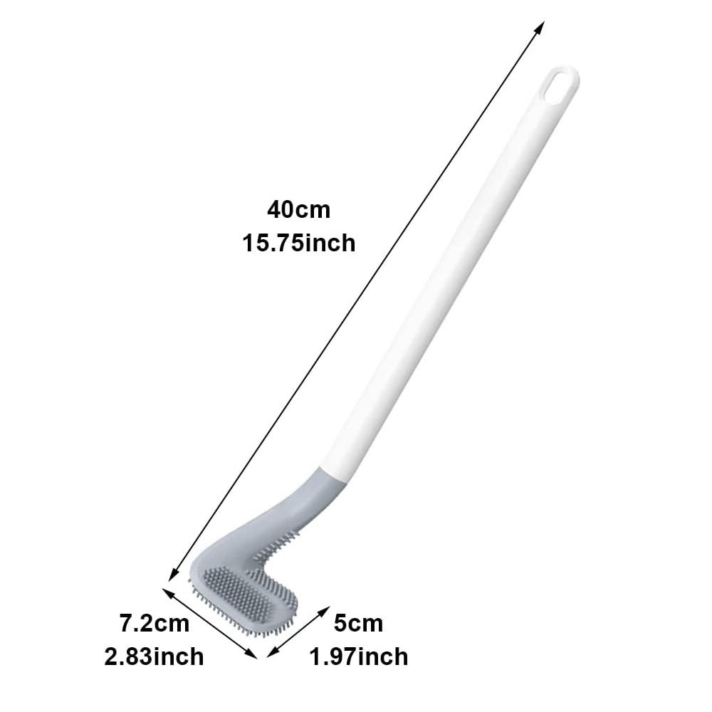 

New Golf Head Design Toilet Brush Non-Slip Long Handled Wall Mounted w/ Hook Sticker