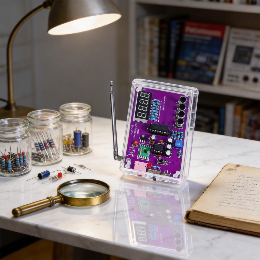 Radio Assembly Kit With Fm Frequency Tuning For Electronics Hobbyists And Diy Makers