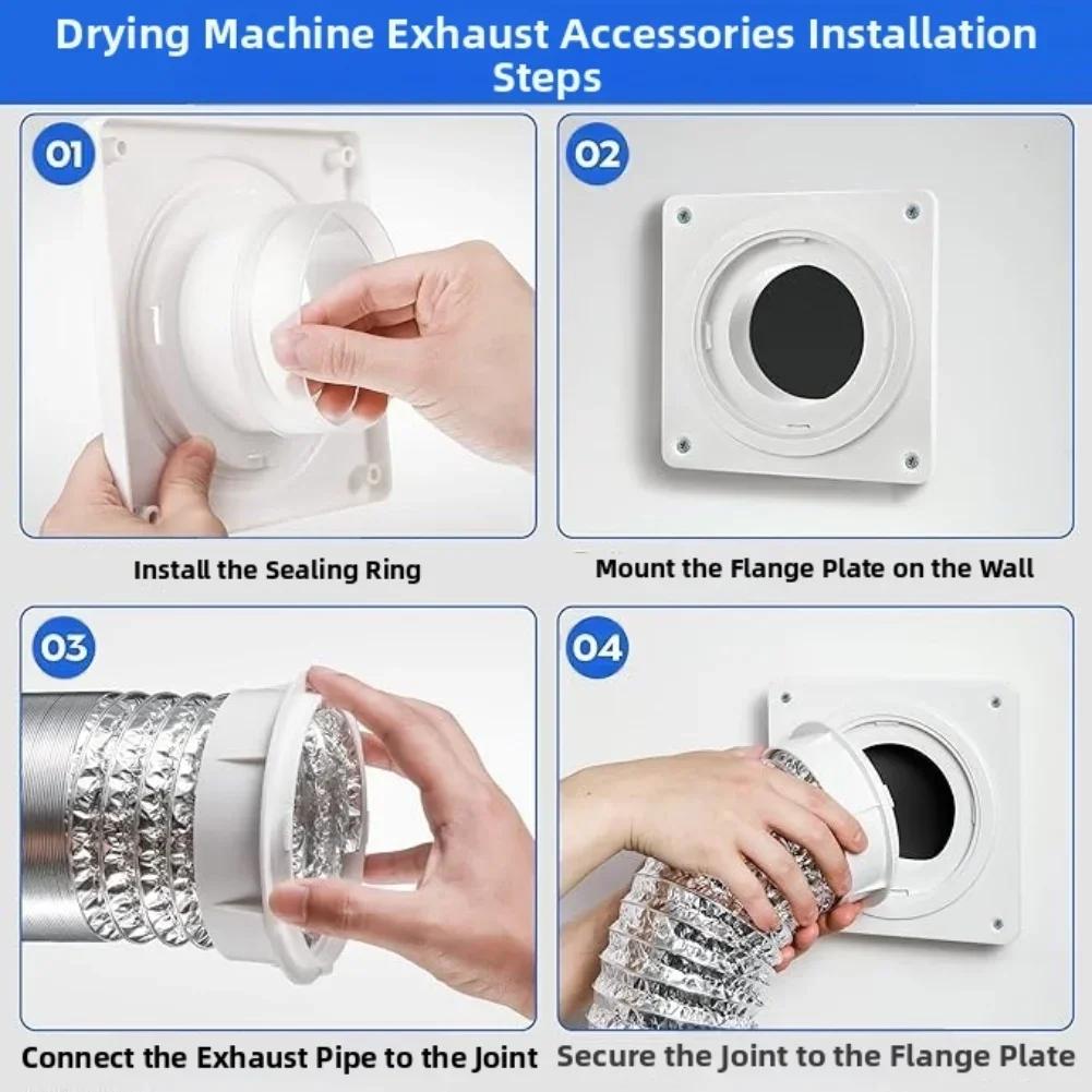 Dryer Vent Connector Kit EVA Cushioned Pad With 8.2ft Aluminum Foil Hose Dryer Vent Connector Kit: Quick Connect, Airtight Seal