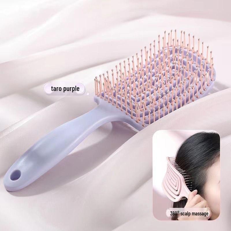 Women's Fluffy Airbag Comb: High Skull, Long Hair Styling & Massage Tool