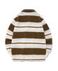 COVERNAT Striped Collar Knit Brown