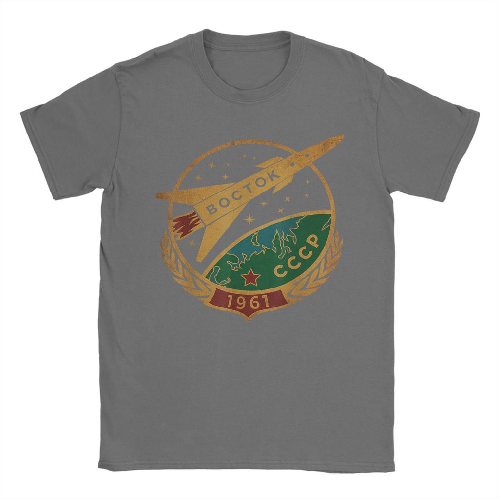 Vostok 1961 Gagarin USSR Russia Astronaut T Shirts Men's Cotton Casual T-Shirts Round Collar Boctok Tees Short Sleeve merch Gift