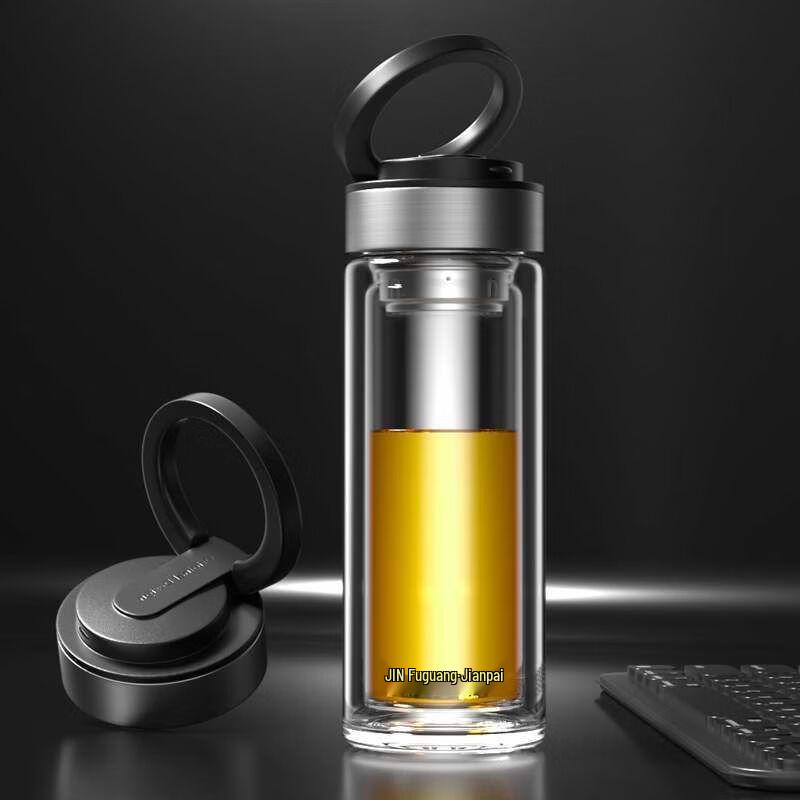 Fuguan 500ml Double-Layer Glass Tea Infuser Mug