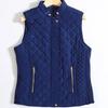 Gilet imbottito caldo da donna autunno/inverno, slim, con colletto alto, senza maniche, con cerniera, corto, casual, top