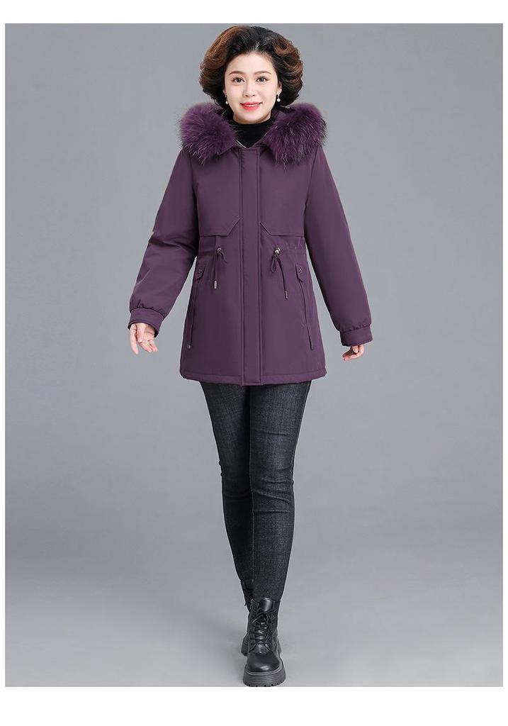 Winter Slimming Parka - Mid-Length Down Jacket for Middle-Aged & Elderly Women (2025 Style)