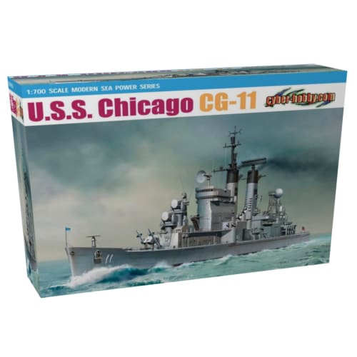 Platz Dragon 1/700 Scale American Missile Cruiser U.S.S. Chicago CG-11 Plastic Model Kit DR7121 (Ship)