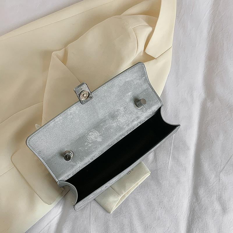 Borsa a tracolla da donna con sciarpa di seta retrò, borsa da viaggio casual, borsa a mano, borsa da donna con patta dal design minimalista