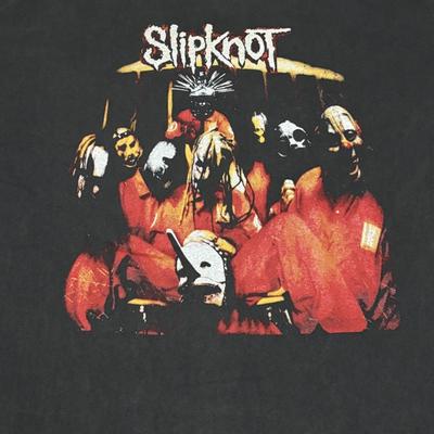 Vintage Slipknot Nu Metal Y2K Gr.L Grafik 90er Band Single Stitch Shirt REPRINT