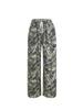Girls' Fashionable Casual Waist Cinching Camouflage Printed Wide Leg Loose Straight Leg Pants In Spring, Summer, and Autumn