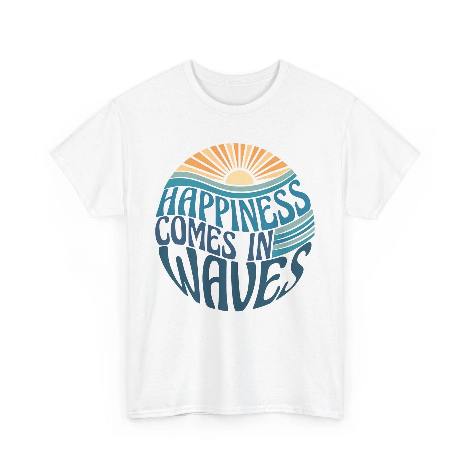 Vacation Mode T-Shirt | happiness comes in waves Tee | Summer T-Shirt 3XL