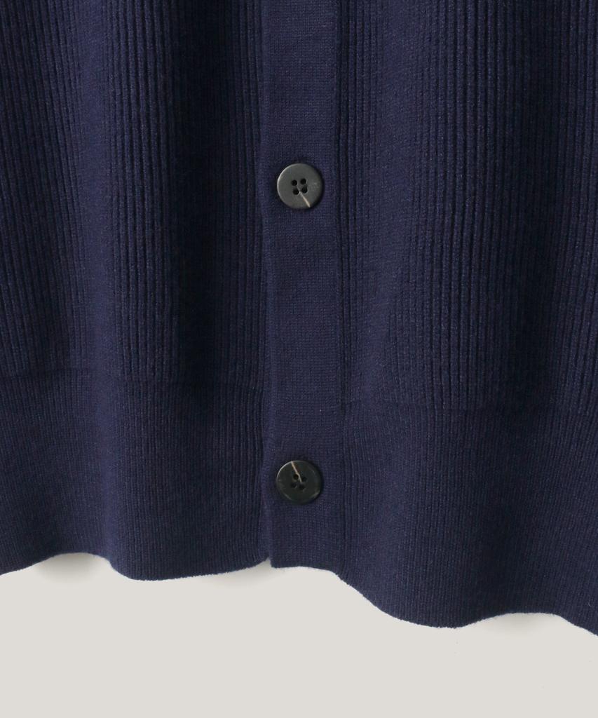 Indust Essential Round Knit Cardigan_Navy