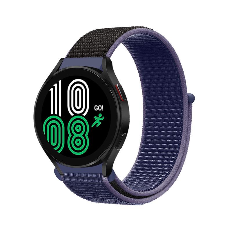 Samsung Huawei Xiaomi Compatible 18-22mm Woven Nylon Solo Loop Velcro Smart Watch Strap