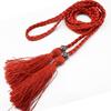 Damesleren riem in Koreaanse stijl met strik en kwastje tailleketting