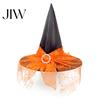 Witch Hat with Rose Halloween Wizard Hat, Adult Kids Cosplay Cone Spider Decorative Web Star Decor, Gothic Party Costume Prop, Trick or Treat